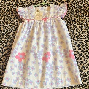 The Beaufort Bonnet Company Pink and Blue Floral Dress, size 7 NWT